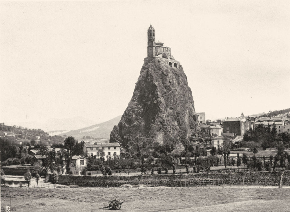 HAUTE-LOIRE. Le Puy- Saint-Michel- d' Aiguilhe 1903 old antique print picture